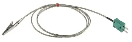Produktfoto 1 von RS PRO Edelstahl Krokodilklemme-Thermoelement Typ K x 1 m -50 °C → 250 °C