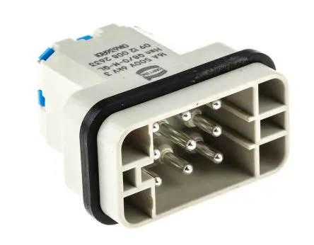 Produktfoto 1 von HARTING 0912 Industrie-Steckverbinder Kontakteinsatz Stecker, 8-polig 16A, Kabel, Steckverbindereinsatz