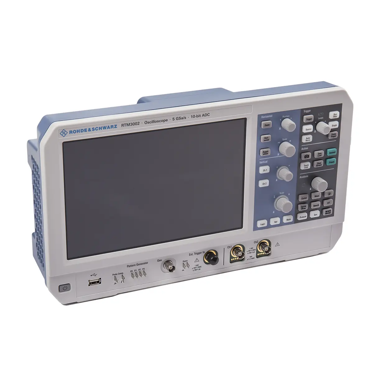 Rohde & Schwarz RTM3000 RTM3002 Tisch Oszilloskop 2-Kanal Analog 500MHz CAN, IIC, LIN, RS232, RS422, RS485, SPI, UART,