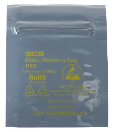 SCS Beutel ESD Beutel Klar, Stärke 0.071 mm x 51mm x 76 mm