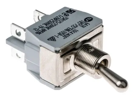 Produktfoto 1 von APEM Panel Kippschalter DPST, Ein-Aus, 24 V dc, 250 V ac, 10A, Stecker