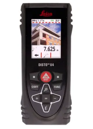 Produktfoto 1 von Leica X4 LCD Laser Entfernungsmesser, Klasse 2, 0.05/150 μm, 635 nm, ±1 mm, AA