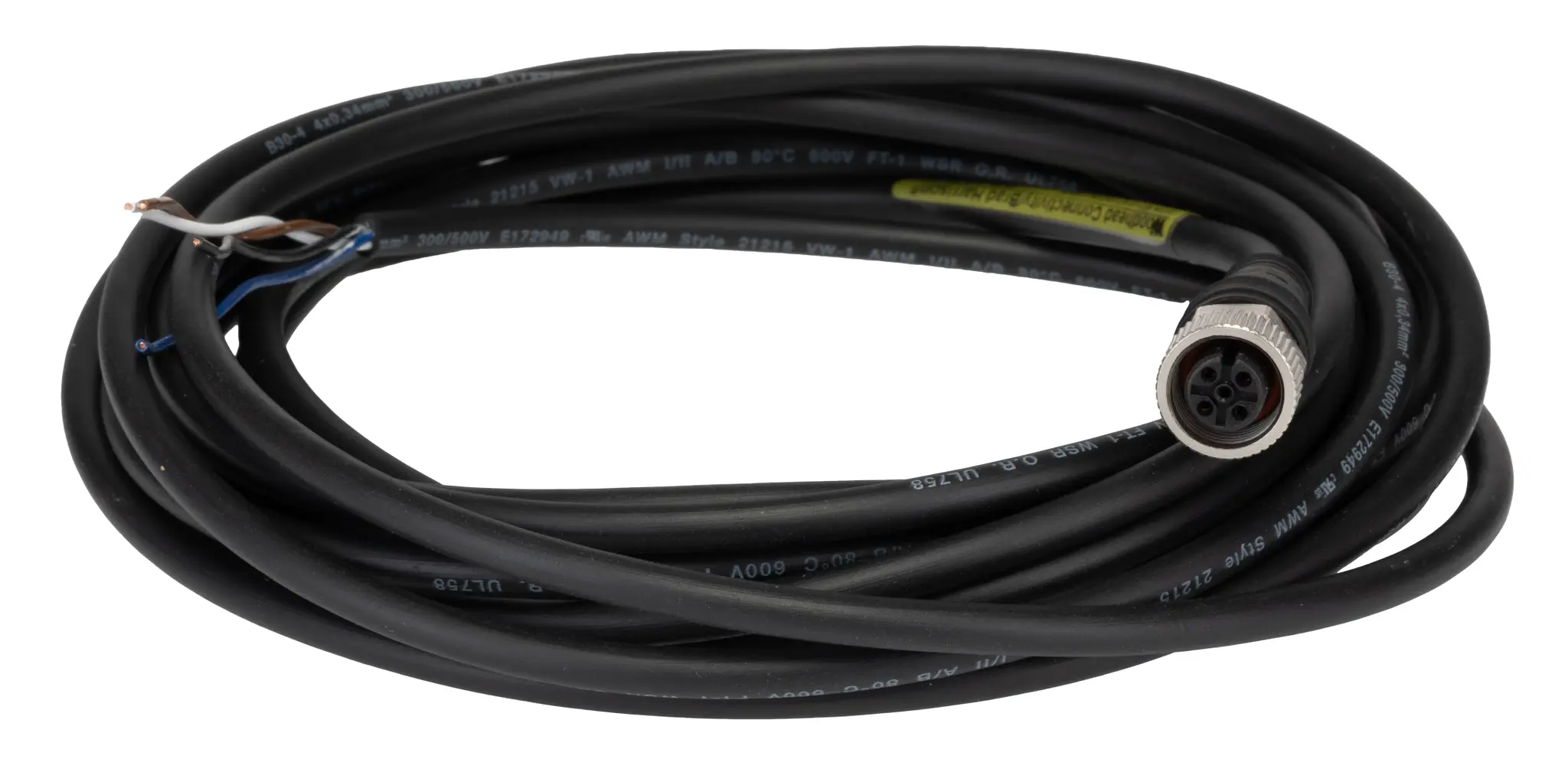 Produktfoto 1 von Molex 120065, 4-polig Sensor-Betätigungselementkabel, M12 Buchse / Freies Ende Nicht abgeschlossen, Länge 5 m