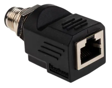 Produktfoto 1 von Amphenol Industrial, Gerade RJS Rundsteckverbinder Adapter 1, IP65, IP68 Buchse 1 Stecker