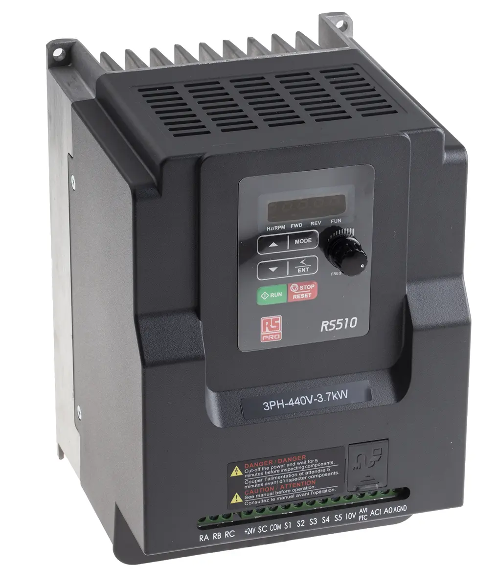 Produktfoto 1 von RS PRO RS510 3-Phasen Frequenzumrichter 3.7 kW 480 V 9.2 A 599Hz