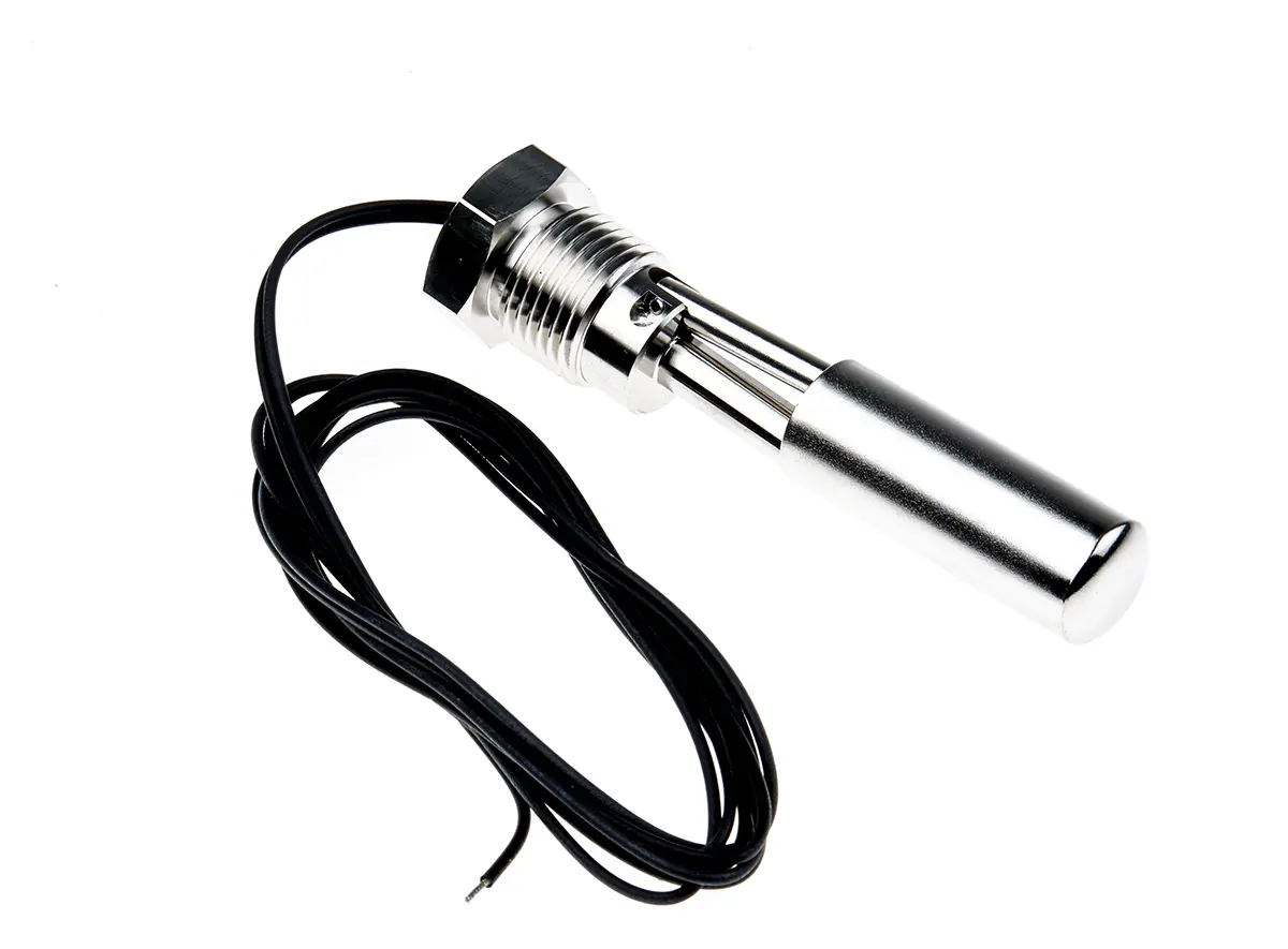 Produktfoto 1 von RS PRO SSF212 Schwimmerschalter Horizontal 300 V dc, SPNO, 120 °C 300 V ac → 120 °C, mit 1 m Leitung