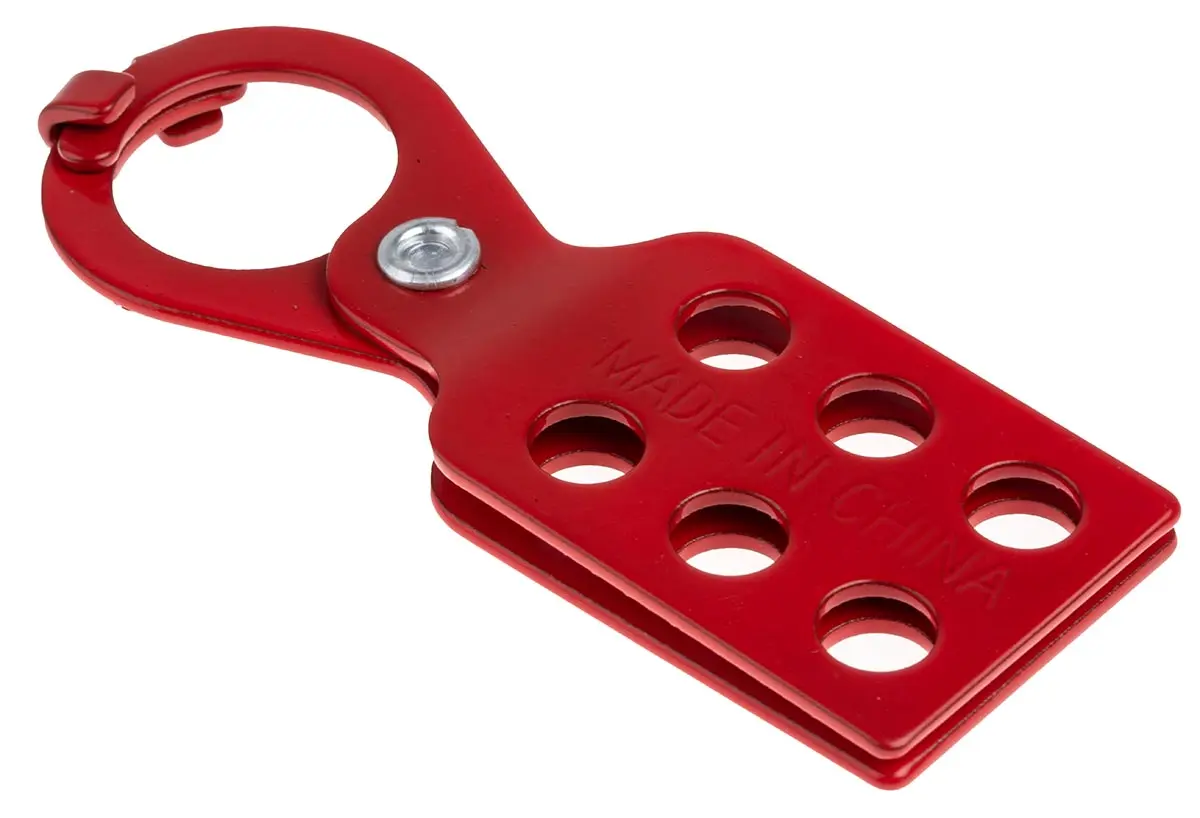 Produktfoto 1 von Brady Aluminium Aussperrung Typ Verriegelungshaspe, 6-fach Verriegelung 10.01 mm, Rot