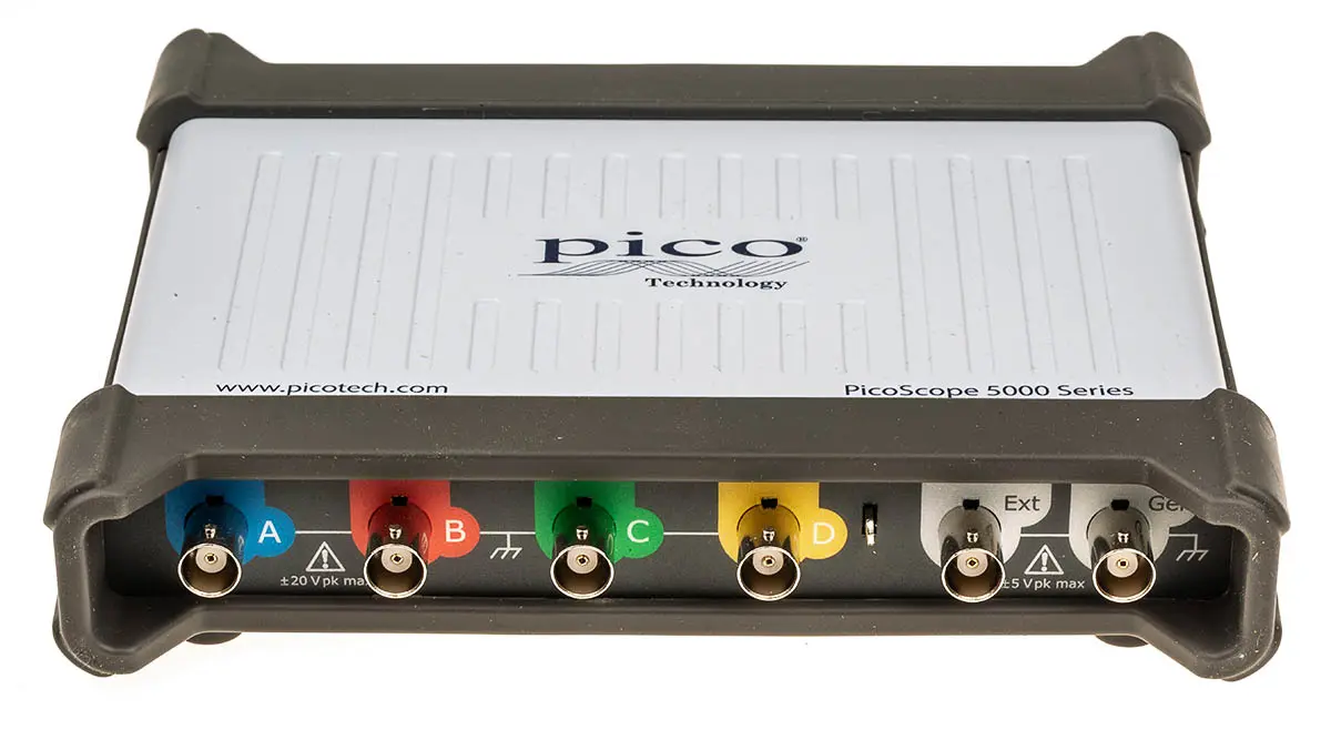 Produktfoto 1 von PicoScope 5000D 5443D PC Oszilloskop 4-Kanal Analog Analog 100MHz CAN, LIN, RS232, RS422, RS485, SPI, UART, USB