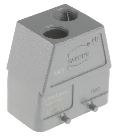 Produktfoto 1 von HARTING Han B Kappe für robusten Stromversorgungsstecker 2 Hebel 2, Kabel 10B Haube, IP65, IP66, IP67