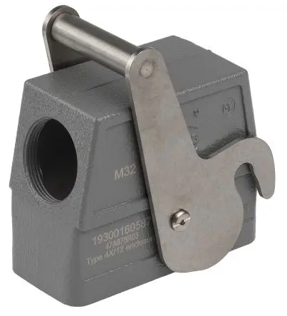 Produktfoto 1 von HARTING Han B Kappe für robusten Stromversorgungsstecker Hebel 1, Kabel 16B Haube, IP65