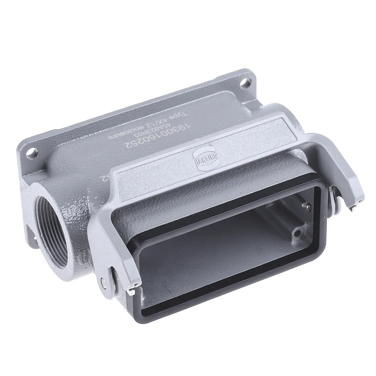 Produktfoto 1 von HARTING Han B Gehäuse für robusten Stromversorgungsstecker 1 Hebel 1, SMD 16B Sockel, IP65