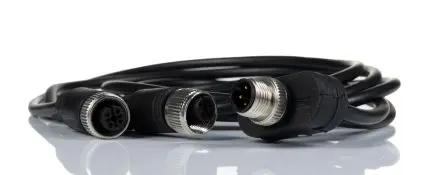 Produktfoto 1 von RS PRO, Gerade CYM4 Rundsteckverbinder Adapter 1 M12, IP67 Stecker 2 M8 Buchse