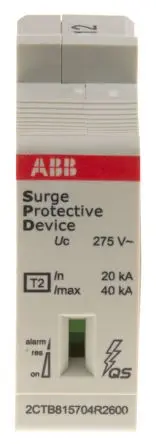 Produktfoto 1 von ABB OVR Überlastschutzgerät Überlastschutzgerät 40 kA 275V, DIN-Hutschiene, -40 °C→80 °C