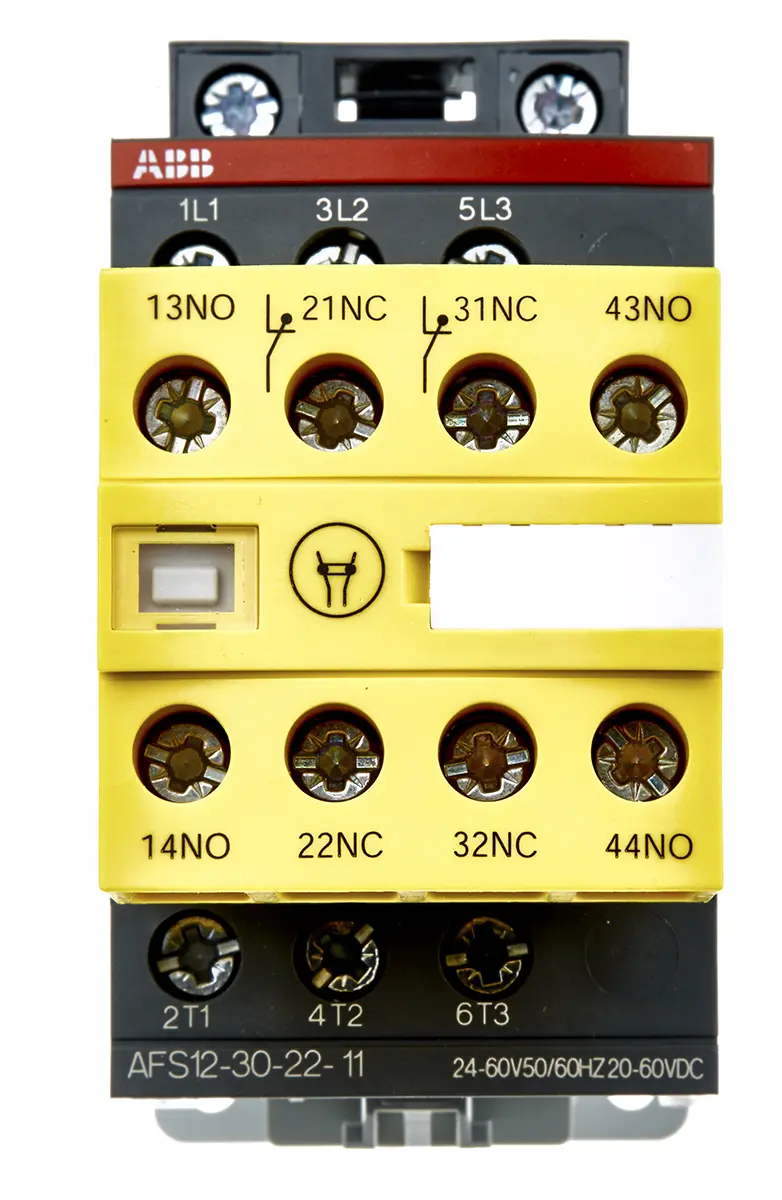 Produktfoto 1 von ABB Jokab AFS Schütz 24/60 V ac-Spule, 3-polig, 600V ac / 28 A 24 V 9 kW 3 Schließer Sicherheit 4-Hilfskontakte