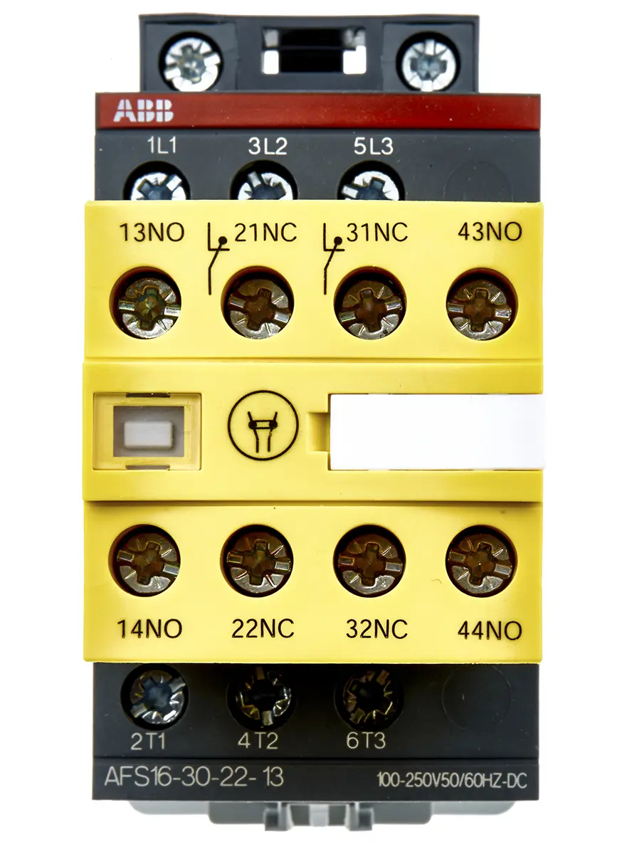 Produktfoto 1 von ABB Jokab AFS Schütz 100/250 V ac/dc-Spule, 3-polig, 600V ac / 28 A 24 V 9 kW 3 Schließer Sicherheit 4-Hilfskontakte