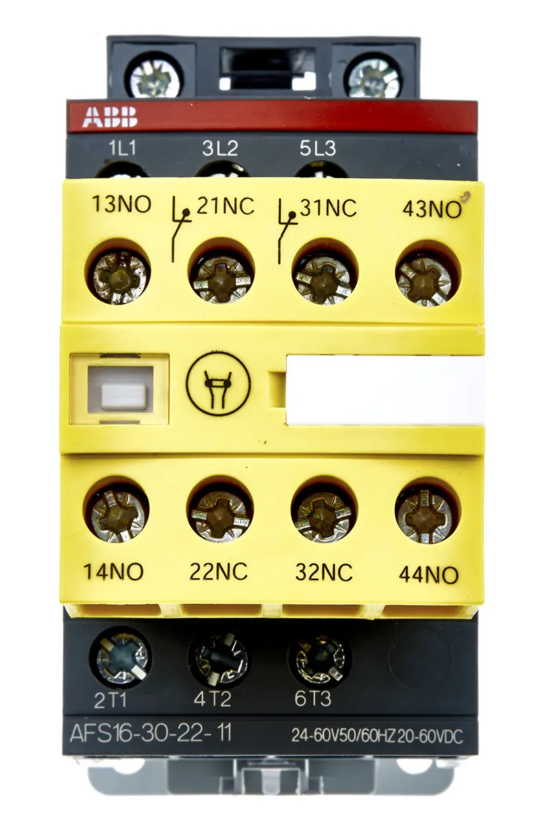 Produktfoto 1 von ABB Jokab AFS Schütz 24/60 V ac-Spule, 3-polig, 600V ac / 30 A 24 V 9 kW 3 Schließer Sicherheit 4-Hilfskontakte