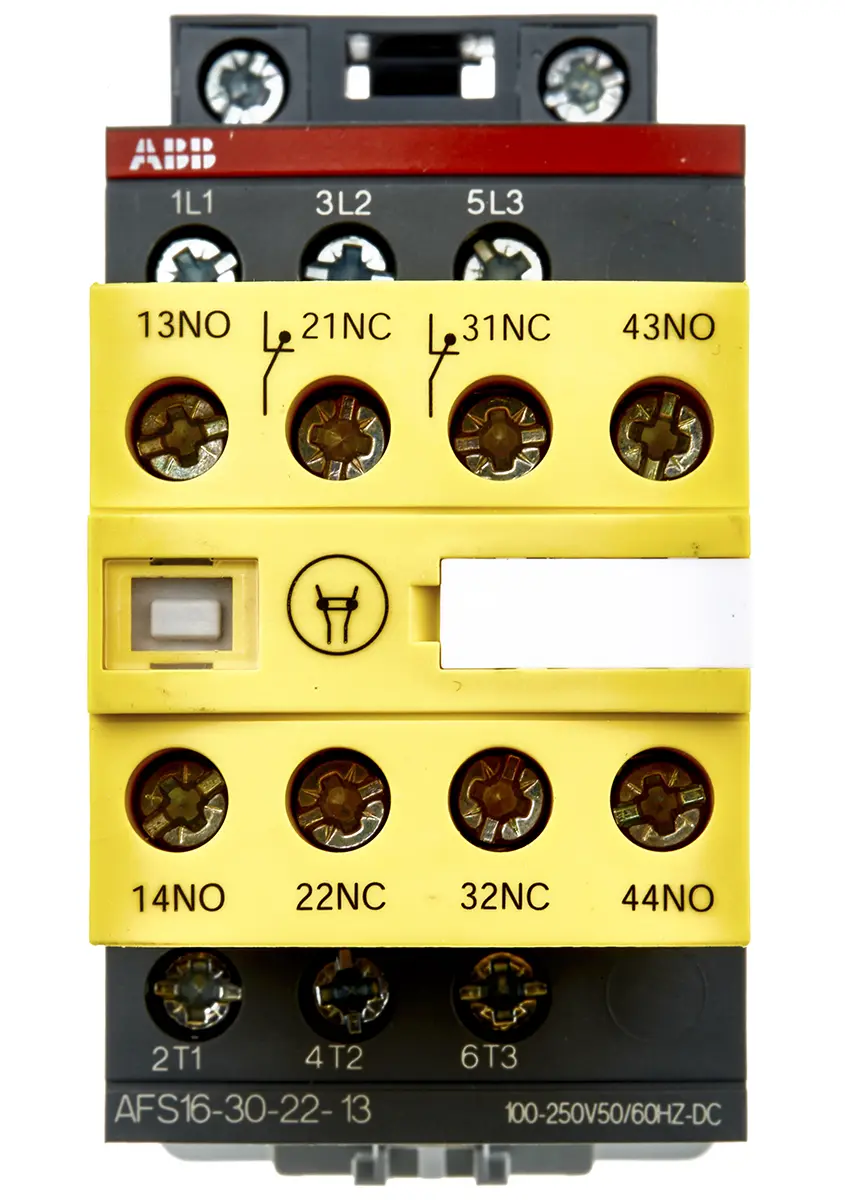 Produktfoto 1 von ABB Jokab AFS Schütz 100/250 V ac/dc-Spule, 3-polig, 600V ac / 30 A 24 V 9 kW 3 Schließer Sicherheit 4-Hilfskontakte