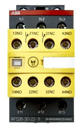Produktfoto 1 von ABB Jokab AFS Schütz 24V ac, 60 V ac-Spule, 3-polig, 600V ac / 45 A 24V 9 kW 3 Schließer Motorsteuerung 4-Hilfskontakte