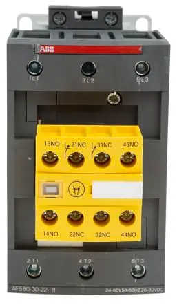 Produktfoto 1 von ABB Jokab AFS Schütz 24V ac, 60 V ac-Spule, 3-polig, 600V ac / 125 A 250V 45 kW 3 Schließer Sicherheit 4-Hilfskontakte