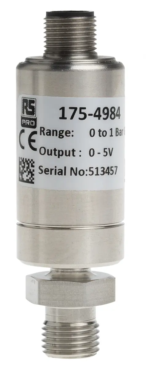 Produktfoto 1 von RS PRO G1/4 Relativ Drucksensor 0bar bis 1bar, Analog 0 → 5 V
