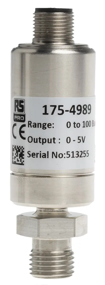 Produktfoto 1 von RS PRO G1/4 Relativ Drucksensor 0bar bis 100bar, Analog 0 → 5 V