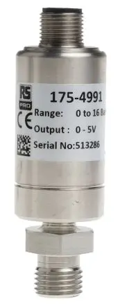 Produktfoto 1 von RS PRO IPS Relativ Drucksensor 0 bar, 4 bis 20 mA 16 bar