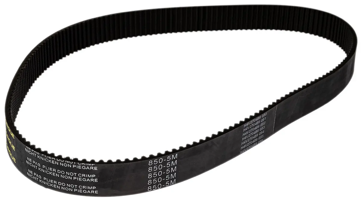 Produktfoto 1 von RS PRO Fiberglas Gummi Zahnriemen 170 Zähne 850 mm 25 mm, Teilung 5 mm