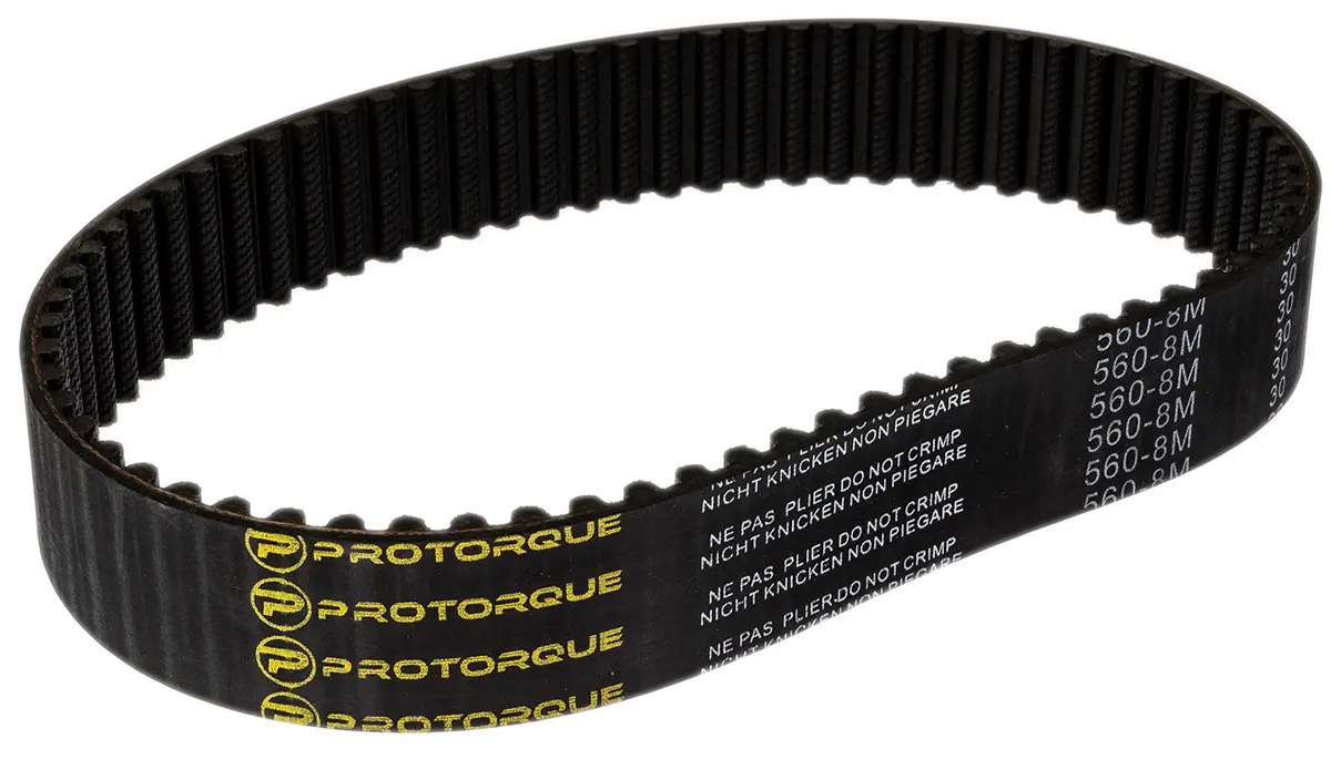 Produktfoto 1 von RS PRO Fiberglas Gummi Zahnriemen 70 Zähne 560 mm 30 mm, Teilung 8 mm