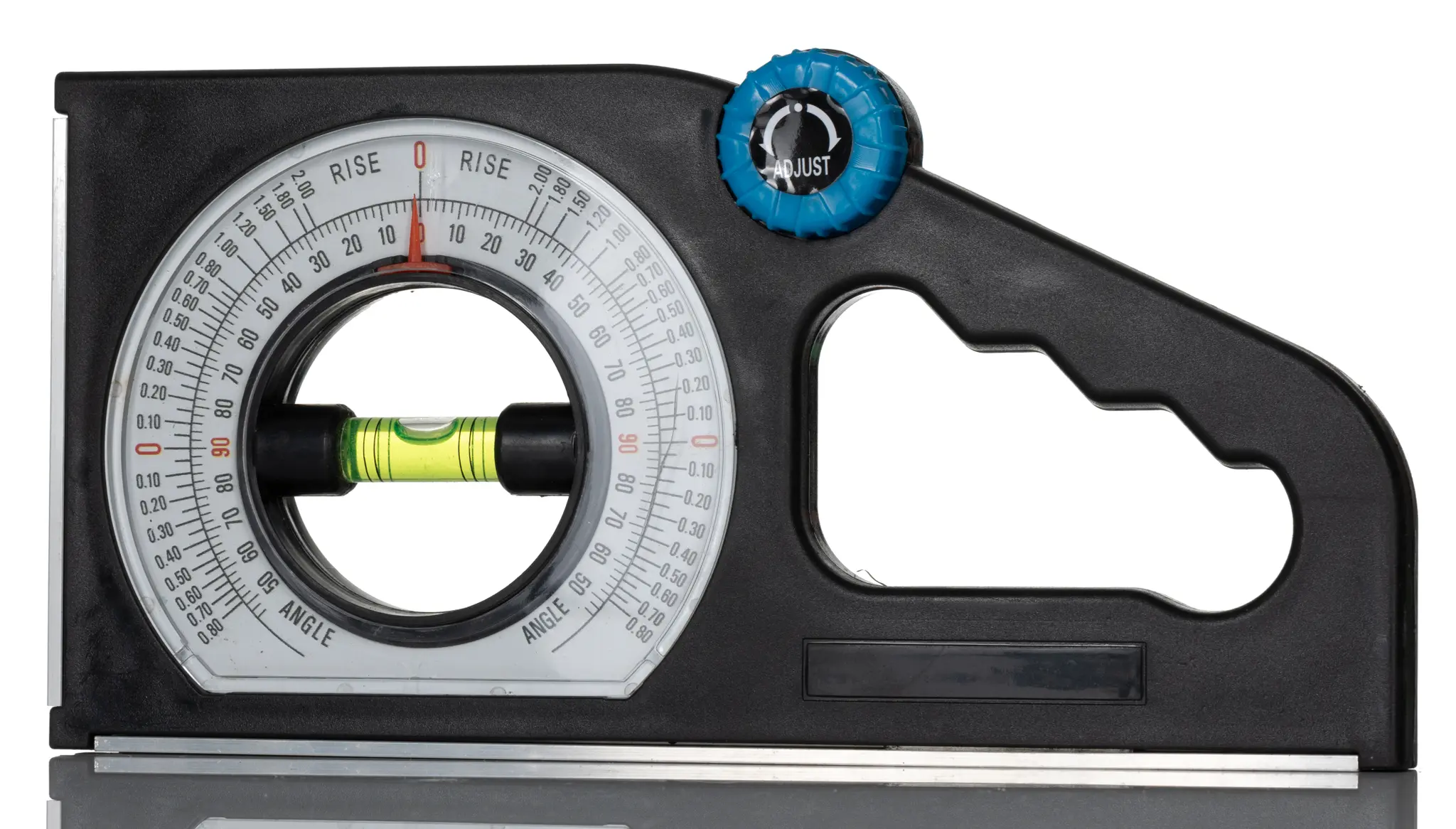 Produktfoto 1 von RS PRO Neigungsmesser, Typ Kubisch, 250 mm, Rahmen ABS, Aluminiumlegierung, 1 Libelle/n Wasserdicht/Wasserbeständig