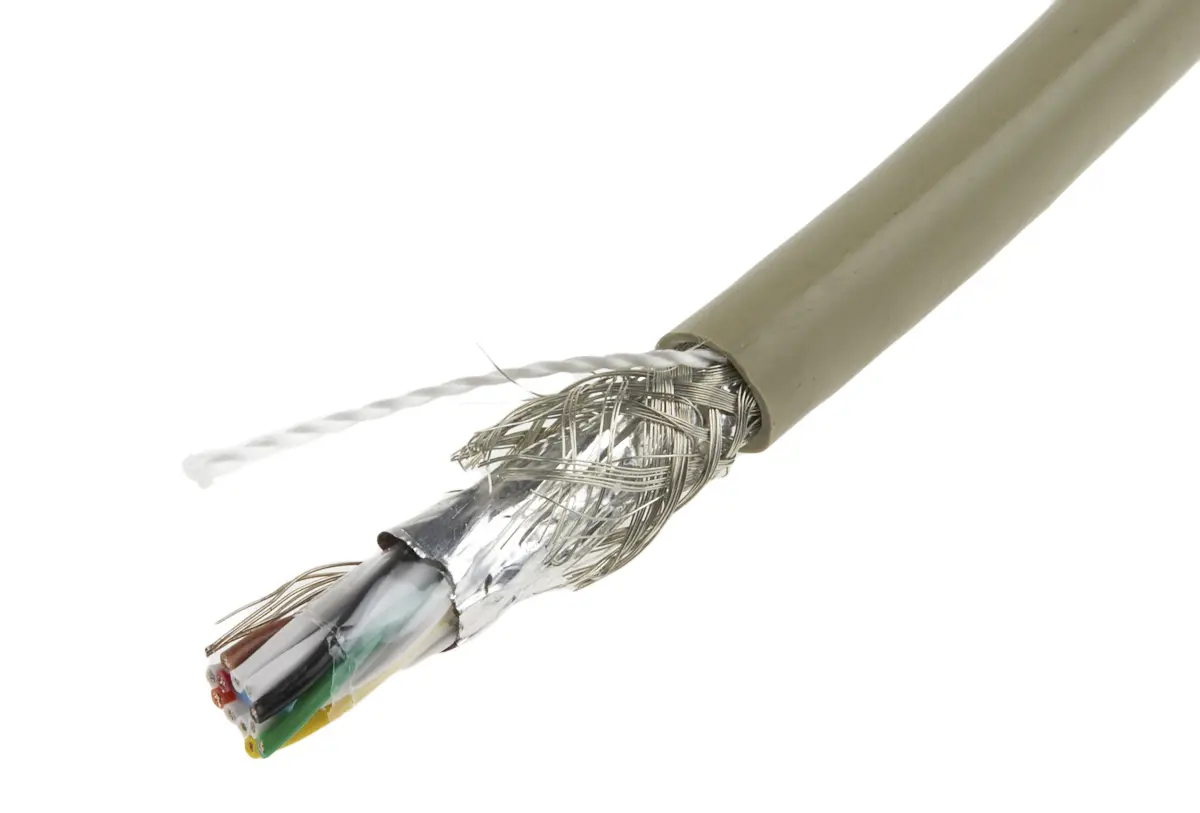 Produktfoto 1 von Alpha Wire ProTekt Datenkabel, 6-paarig 0,23 mm² Ø 7.95mm Folie und Geflecht Schirmung PVC isoliert Twisted Pair Grau