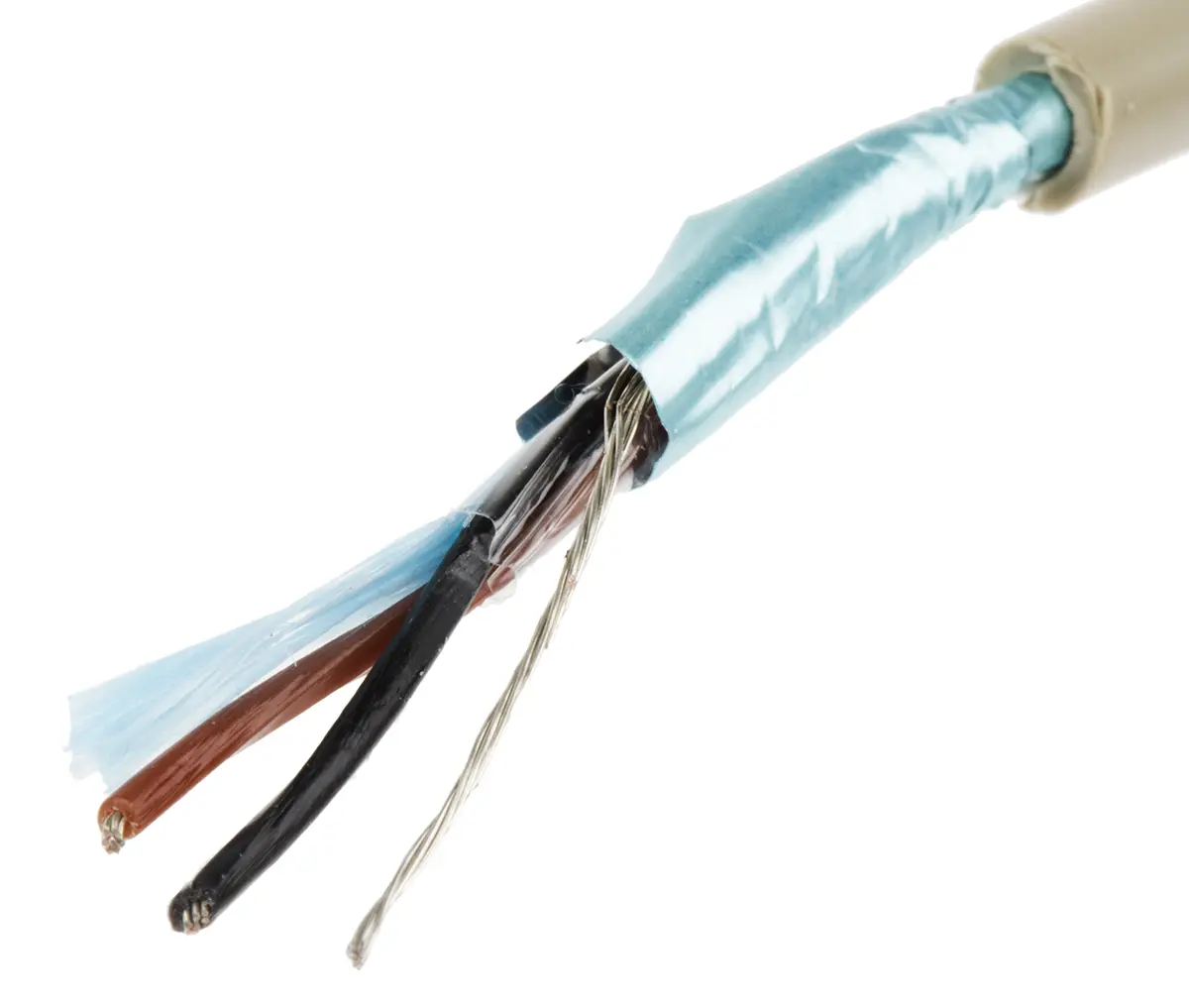 Produktfoto 1 von Alpha Wire ProTekt Datenkabel 0,23 mm² Ø 4.04mm Folie Schirmung PVC isoliert Mehrleiter Grau
