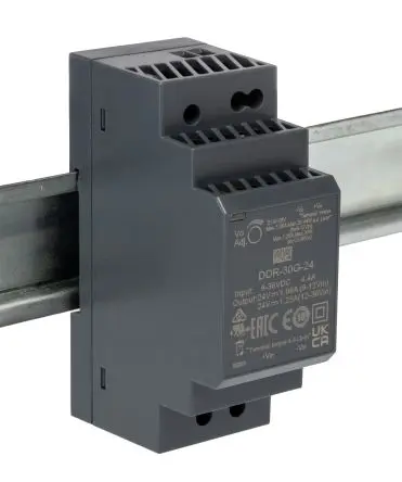 Produktfoto 1 von MEAN WELL DDR-30 DC/DC Konverter, 5V OUT 6 A DIN-Hutschiene 36V dc 40 °C 85 °C