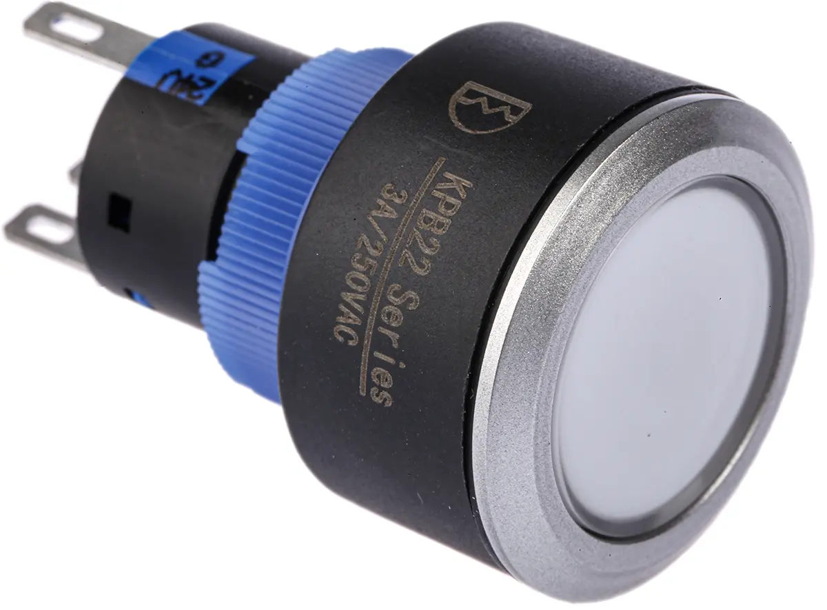 Produktfoto 1 von RS PRO Druckschalter Beleuchtet Panel Ø 22.2 mm, 1-poliger Umschalter Klar, IP65