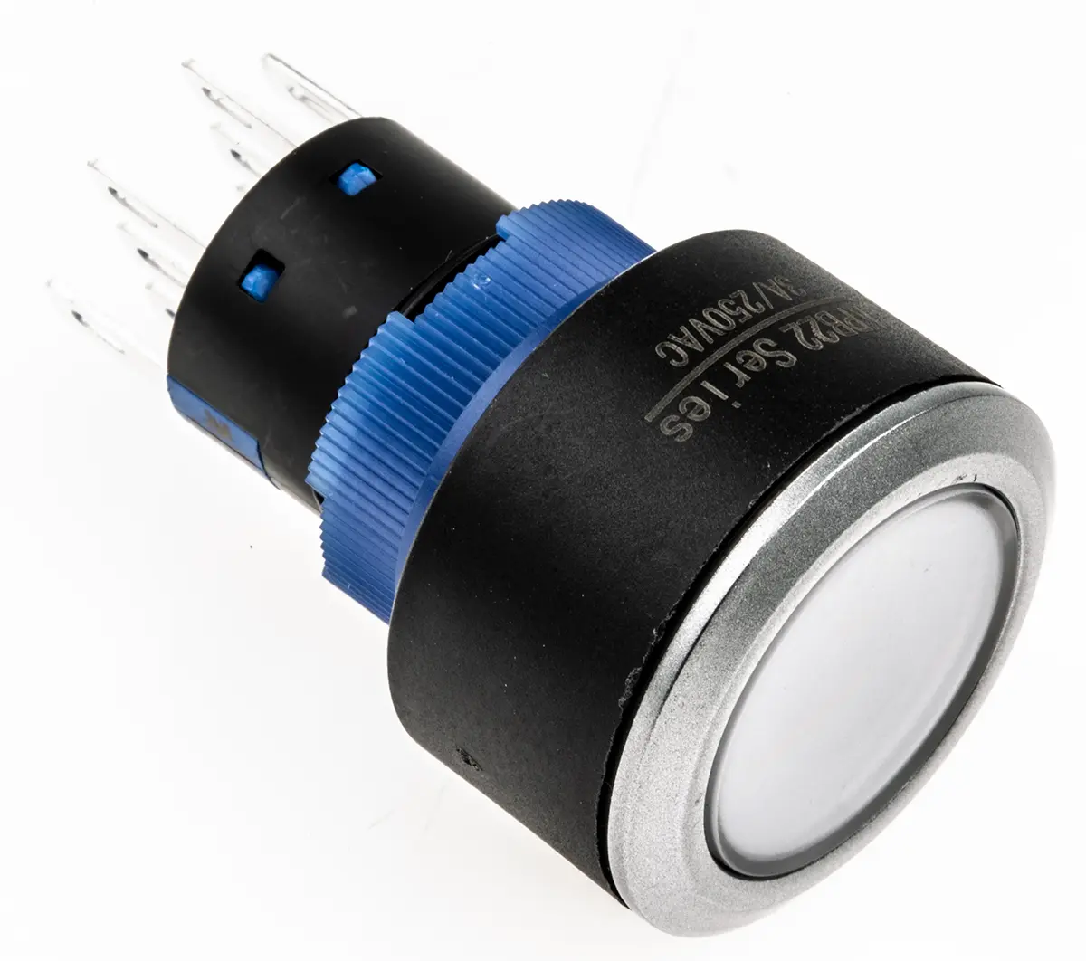 Produktfoto 1 von RS PRO KPB22 Druckschalter Rot Beleuchtet Tastend Panel Ø 22.2 mm, 2-poliger Umschalter / 5 A 36 V dc 250 V ac, IP65
