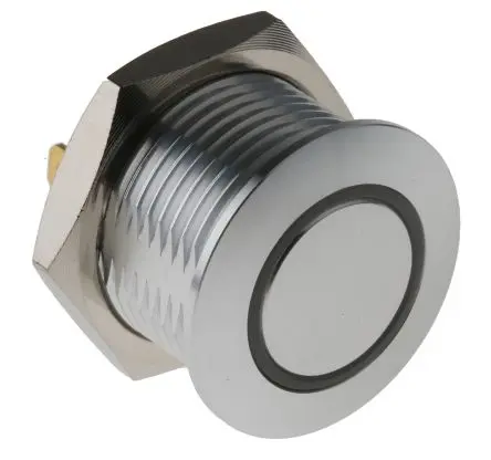 Produktfoto 1 von RS PRO MPB16 Druckschalter Blau, Grün, Rot Beleuchtet Tastend Panel Ø 16 mm, SPST / 2A 36 V dc, IP67