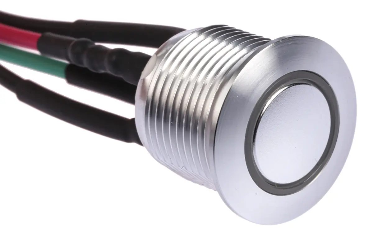RS PRO MPB16 Druckschalter Grün, Rot Beleuchtet Tastend Panel Ø 16 mm, SPST / 2 A 36 V dc, IP40