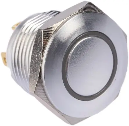 Produktfoto 1 von RS PRO MPB16 Druckschalter Grün Beleuchtet Tastend Panel Ø 16 mm, SPST / 2A 36 V dc, IP67