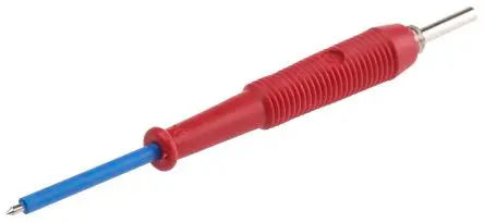 Produktfoto 1 von Hirschmann Test & Measurement Festwert 2 mm Prüfspitze Rot, Edelstahl Spitze 1 mm, 60V dc