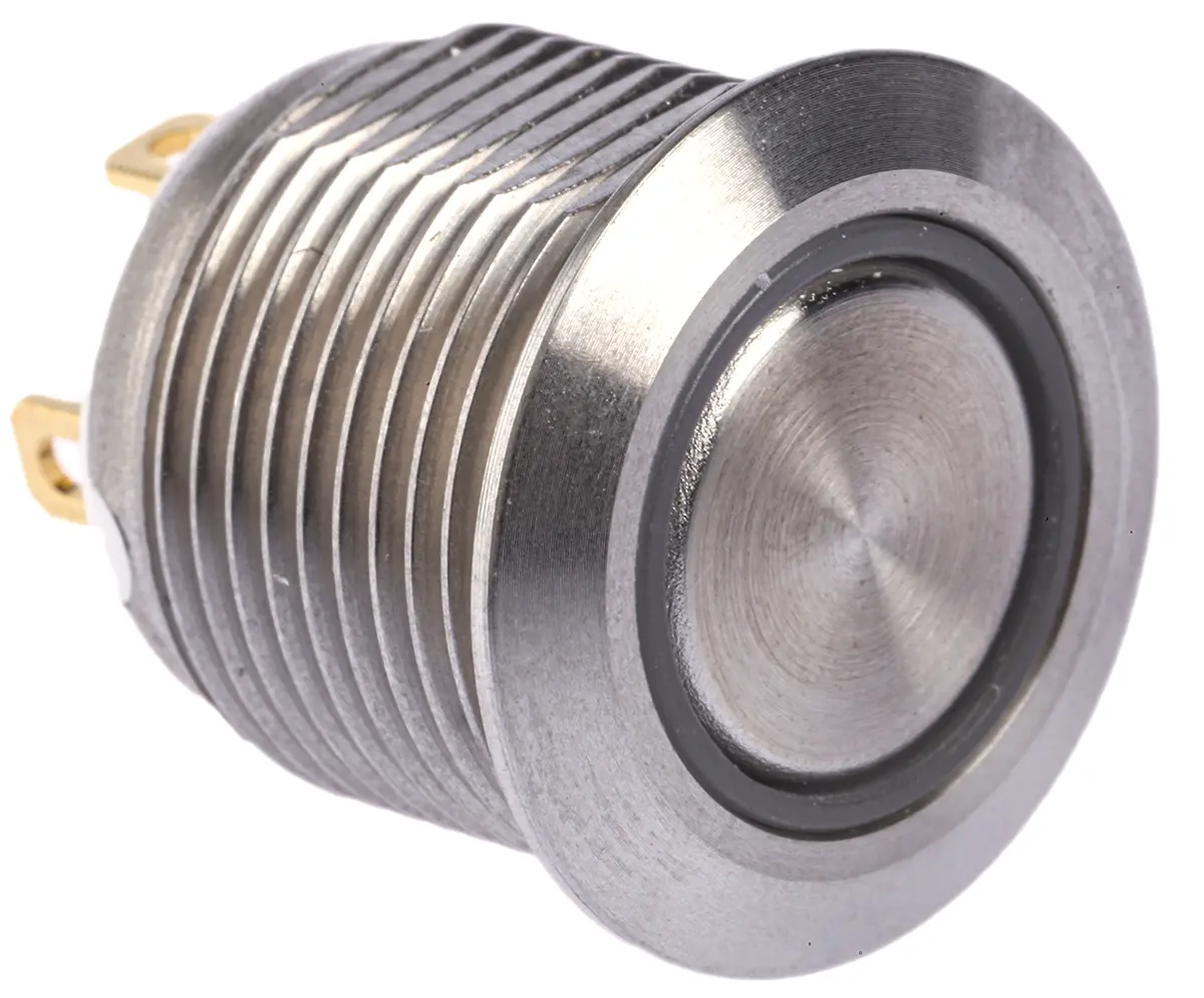 Produktfoto 1 von RS PRO MPB16 Druckschalter Rot Beleuchtet Tastend Panel Ø 16 mm, SPST / 2 A 36 V dc, IP40
