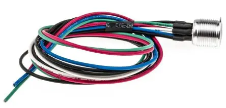 Produktfoto 1 von RS PRO MPB16 Druckschalter Blau, Grün, Rot Beleuchtet Tastend Panel Ø 16 mm, SPST / 2A 36 V dc, IP67