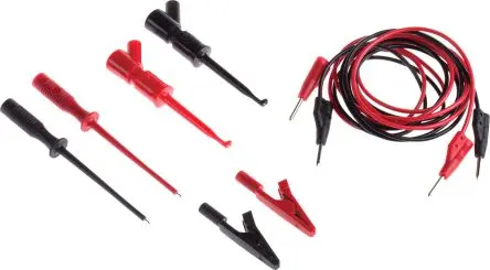 Hirschmann Test & Measurement Multimeter-Messleitungen mit Miniatur-Krokodilklemme, Federbelastete Buchse,
