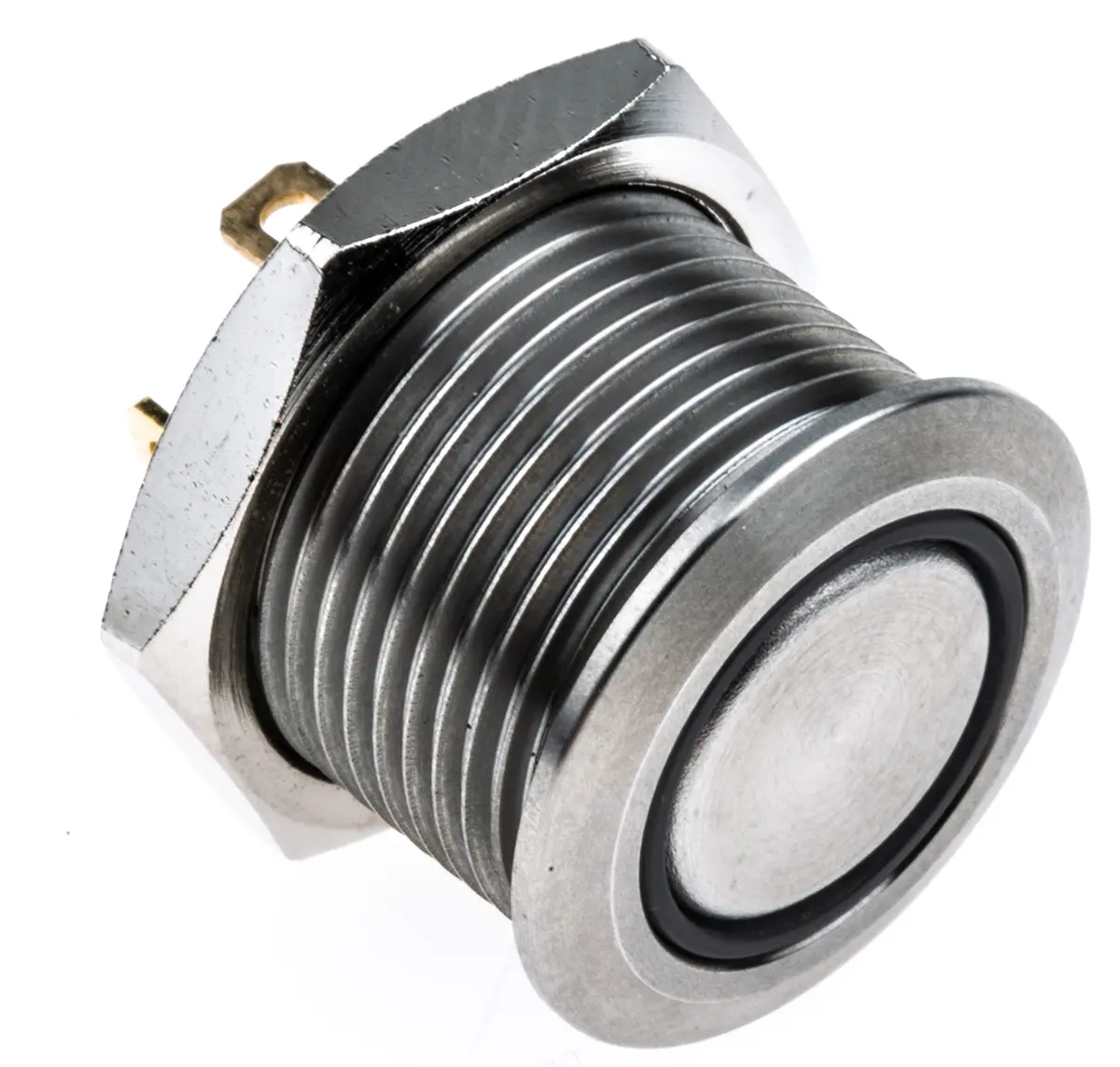 Produktfoto 1 von RS PRO MPB16 Druckschalter Gelb Beleuchtet Tastend Panel Ø 16 mm, SPST / 2 A 36 V dc, IP40