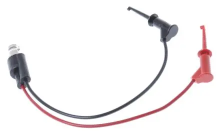 Produktfoto 1 von Pomona BNC-Messleitung Buchse, Rot, Schwarz Polypropylen-isoliert 140 mm, 150V ac