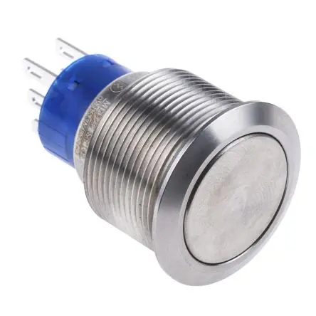 Produktfoto 1 von RS PRO MPB22 Druckschalter Tastend Panel Ø 22.2 mm, 2-poliger Umschalter / 5A 36 V dc 250 V ac, IP67