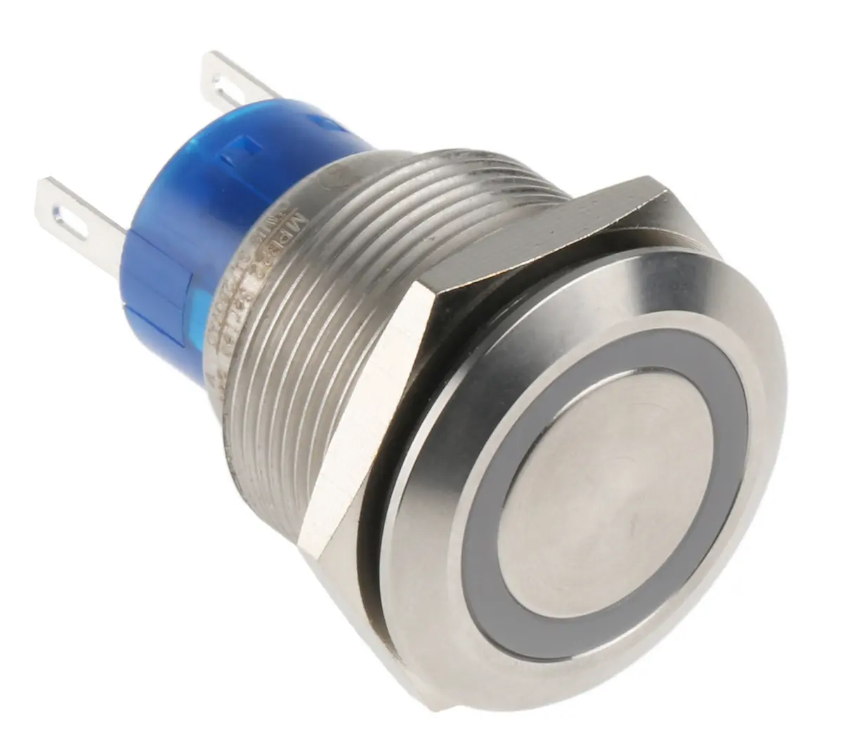 Produktfoto 1 von RS PRO MPB22 Druckschalter Gelb Beleuchtet Tastend Panel Ø 22.2 mm, 1-poliger Umschalter / 5 A 36 V dc 250 V ac, IP40