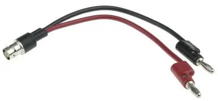 Produktfoto 1 von Pomona BNC-Messleitung Buchse / Stecker, Rot, Schwarz Polypropylen-isoliert 210.69 mm, 500V dc