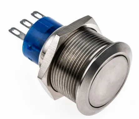 Produktfoto 1 von RS PRO MPB22 Druckschalter Tastend Panel Ø 22.2 mm, 1-poliger Umschalter / 5A 36 V dc 250 V ac, IP67