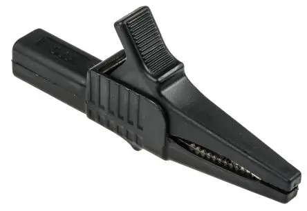 Produktfoto 1 von Staubli Messing 20 mm Krokodilklemme, Schwarz, 32A Nylon Isoliert