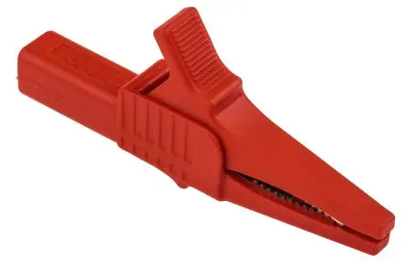 Produktfoto 1 von Staubli Messing 20 mm Krokodilklemme, Rot, 32A Nylon Isoliert