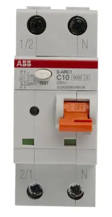 Produktfoto 1 von ABB S-ARC1 Miniaturüberlastschalter Typ C, Pol 1-polig 10A 240V ac, Abschaltvermögen 6 kA S-ARC1